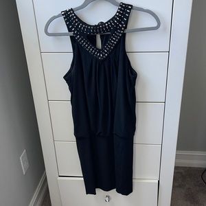Black Dress With Sequin Neck